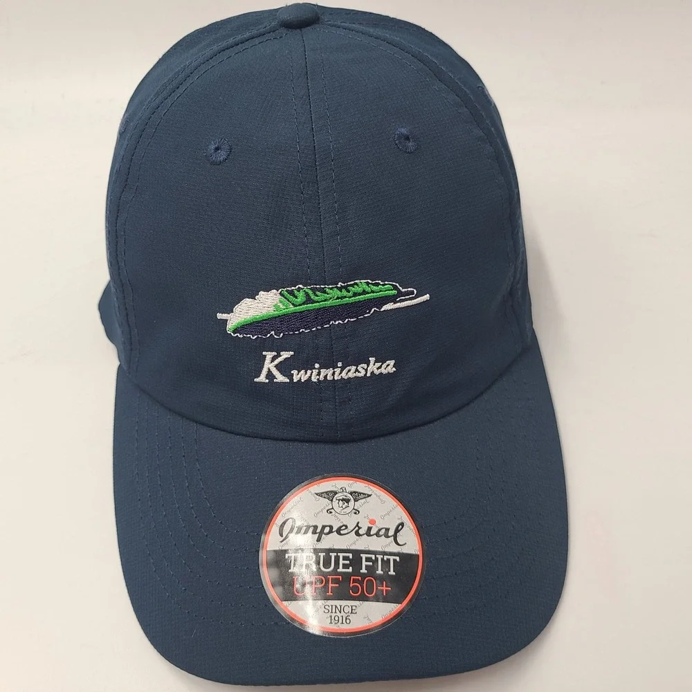 Kwiniaska Golf Club Hat Adjustable Imperial Blue Shelburne Vermont Course Men